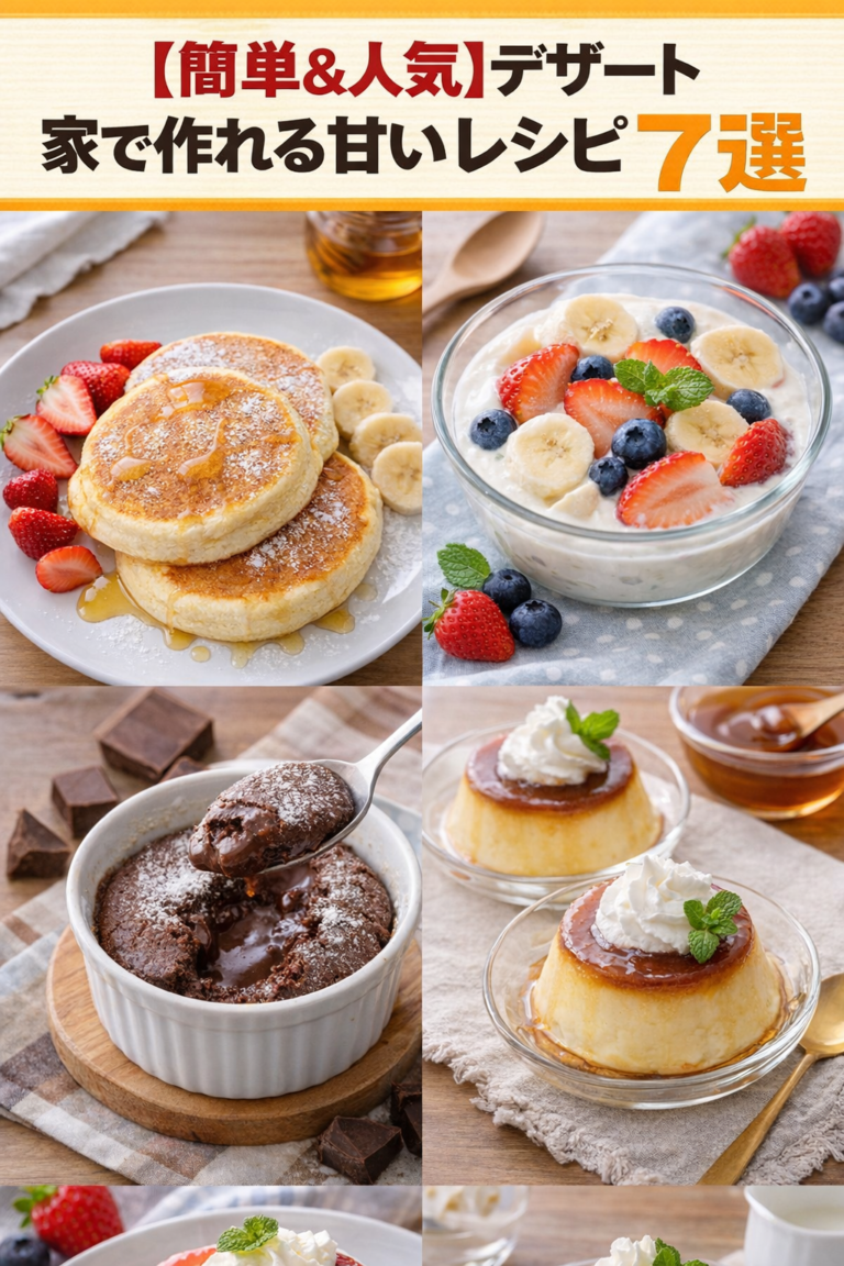 【簡単＆人気】デザート｜家で作れる甘いレシピ7選